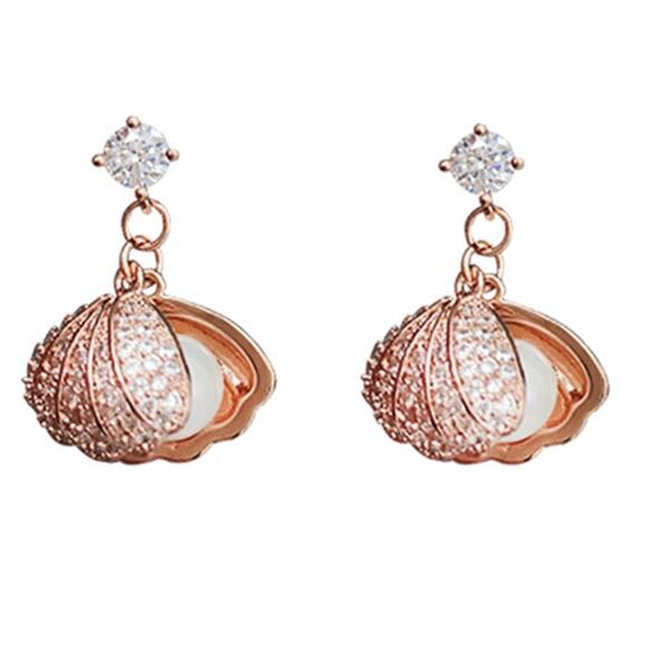 Akia Crystal Freshwater Pearl Dainty Earrings - Picture 1 of 6